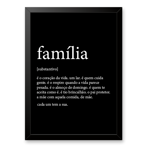 Quadro e poster Família Significado / Definição [substantivo] - Quadrorama