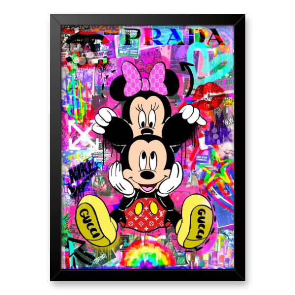 Kit 6 Quadros Princesas Disney Pop Art Decoração Moldura