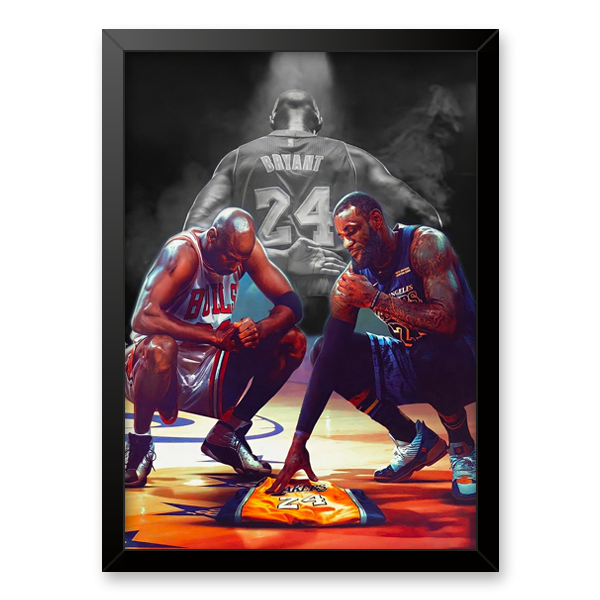 Quadro e poster Michael Jordan, Lebron James em memoria de Kobe