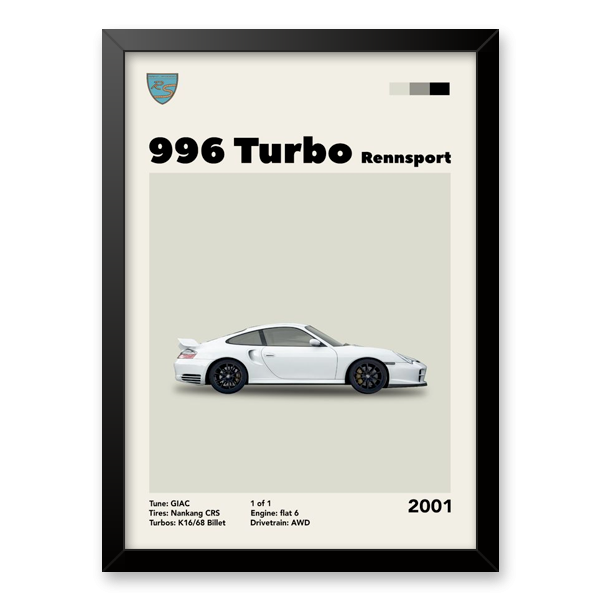 Quadro Porsche 911 Gt -- Br Artes